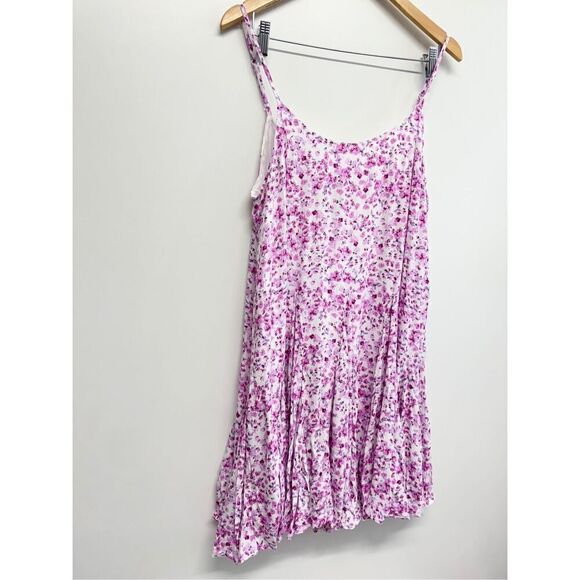 AQUA Mini Dress Size Medium Spaghetti Strap Floral Pink White NEW - Picture 5 of 9